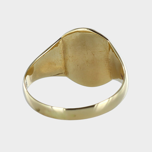 Oval Shape Signet Ring 9ct Yellow Gold