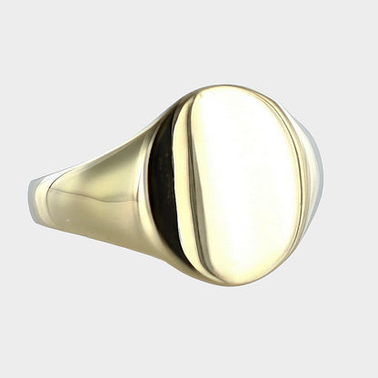 Oval Shape Signet Ring 9ct Yellow Gold