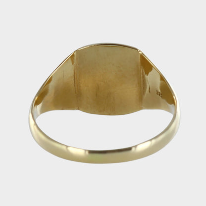 Cushion Shape Signet Ring 9ct Yellow Gold