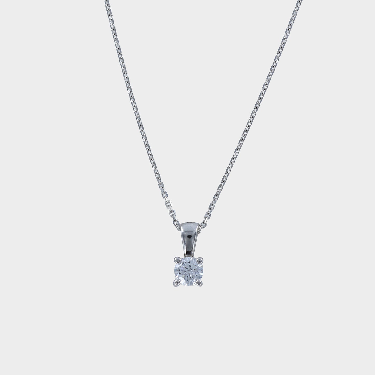 0.26ct Round Brilliant-Cut Lab-Grown Diamond Solitaire Pendant
