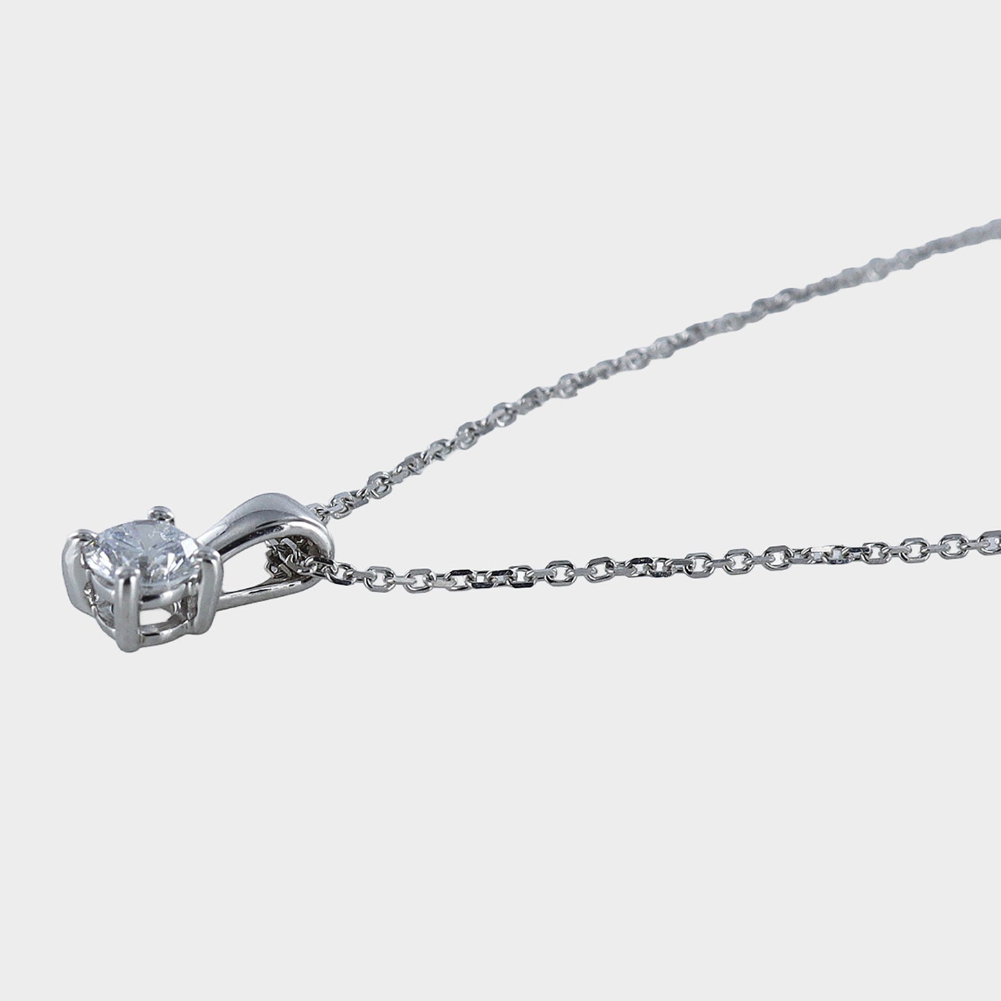0.26ct Round Brilliant-Cut Lab-Grown Diamond Solitaire Pendant