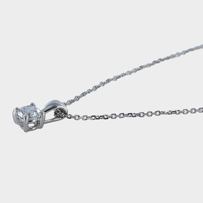 0.26ct Round Brilliant-Cut Lab-Grown Diamond Solitaire Pendant