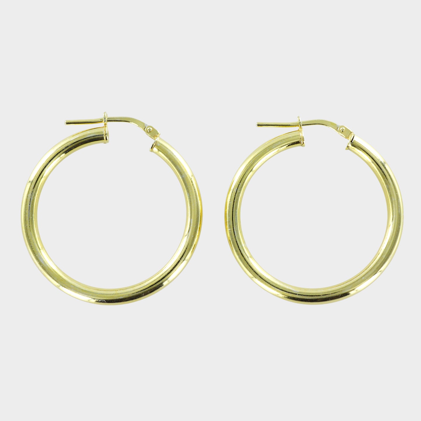 Traditional Polished Hoop Earrings 14ct Gold Plated