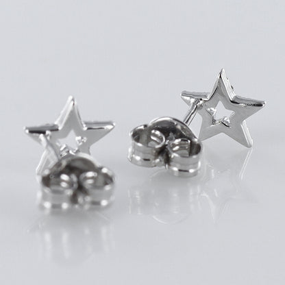 Star Diamond Studs 9ct White Gold