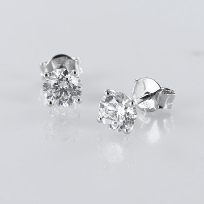 Diamond Studs 18ct White Gold GIA Certified