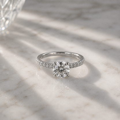 Diamond-Set Heritage Engagement Ring