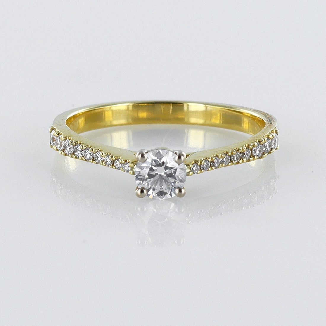 0.42ct GIA Diamond-Set 18ct Yellow Gold Engagement Ring