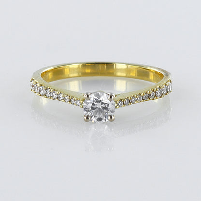 0.42ct GIA Diamond-Set 18ct Yellow Gold Engagement Ring