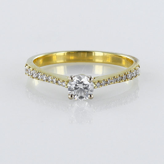 0.42ct GIA Diamond-Set 18ct Yellow Gold Engagement Ring