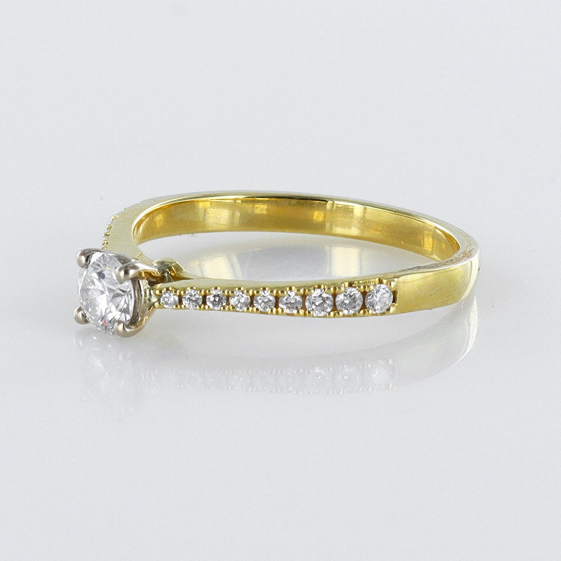 0.42ct GIA Diamond-Set 18ct Yellow Gold Engagement Ring