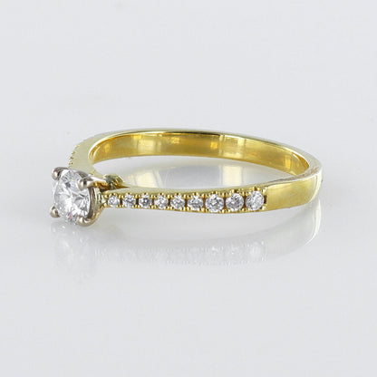 0.42ct GIA Diamond-Set 18ct Yellow Gold Engagement Ring