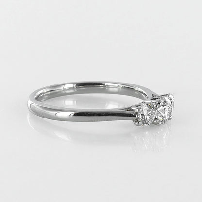 Trilogy Diamond Engagement Ring GIA Certified