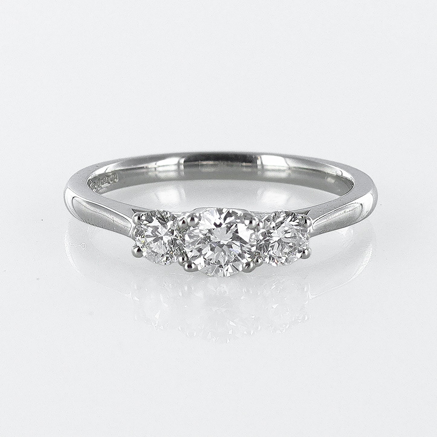 Trilogy Diamond Engagement Ring GIA Certified