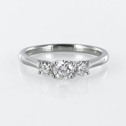 Trilogy Diamond Engagement Ring GIA Certified
