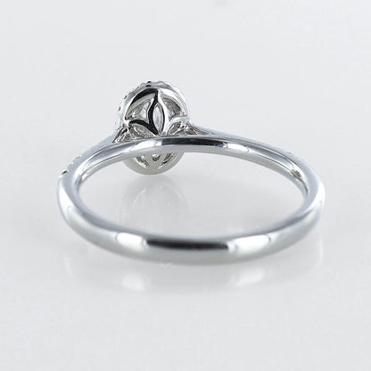Oval Diamond Halo Engagement Ring