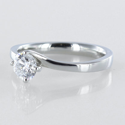 Diamond Solitaire Twist Engagement Ring