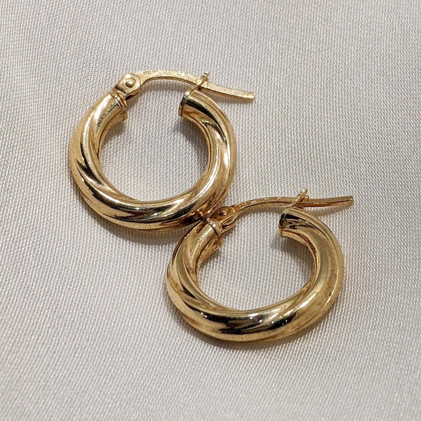 Mini Creole Hoop Earrings 9ct Yellow Gold