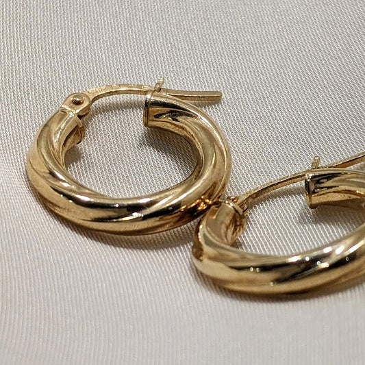 Mini Creole Hoop Earrings 9ct Yellow Gold