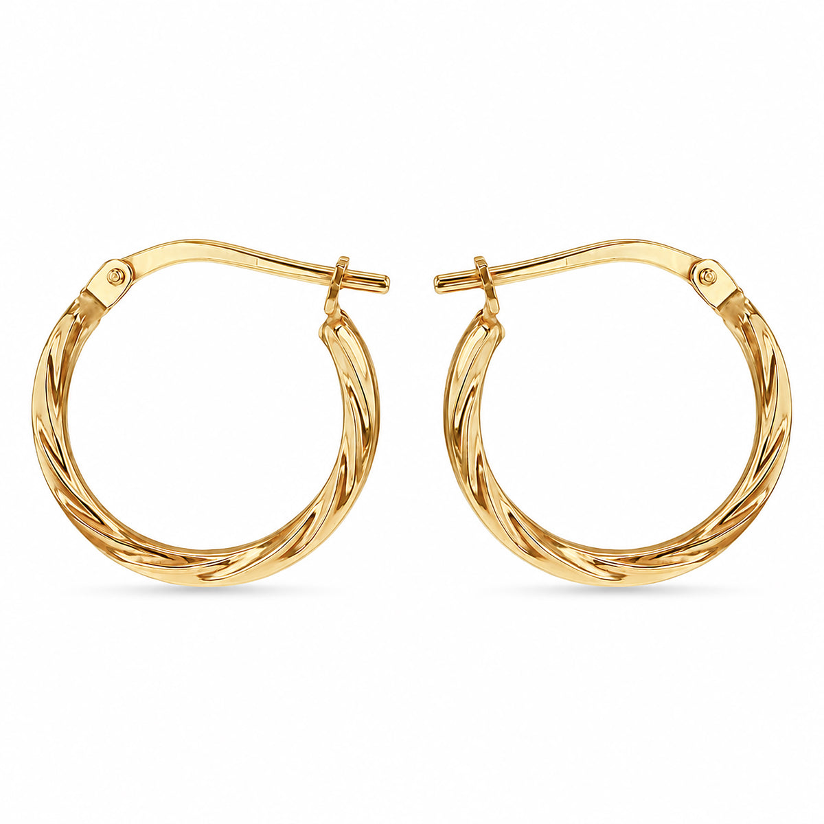 Mini Twist Hoop Vermeil Earrings