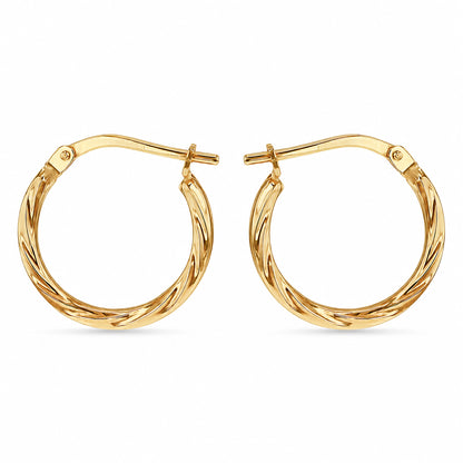 Mini Twist Hoop Vermeil Earrings