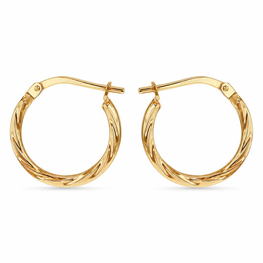 Mini Twist Hoop Vermeil Earrings