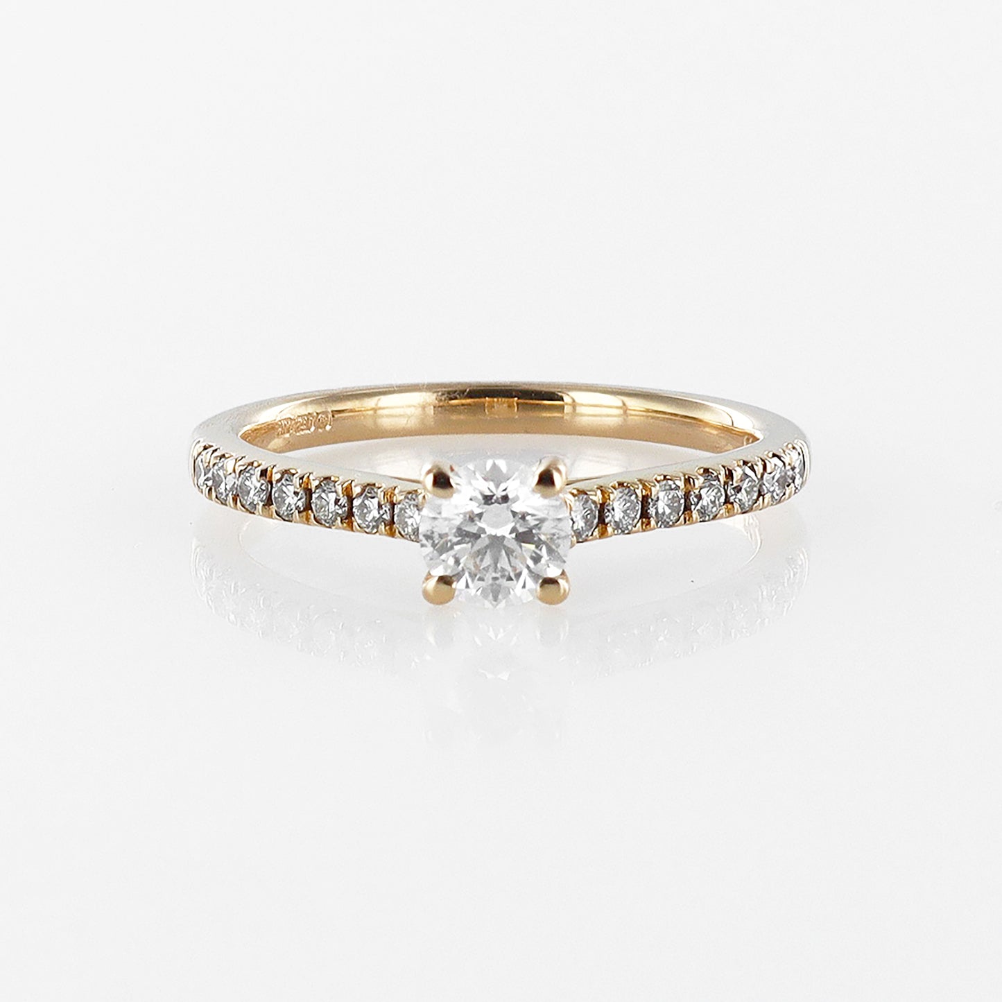 18ct Rose Gold Diamond-Set Engagement Ring