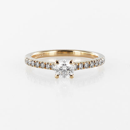 18ct Rose Gold Diamond-Set Engagement Ring
