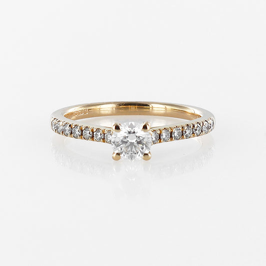 18ct Rose Gold Diamond-Set Engagement Ring