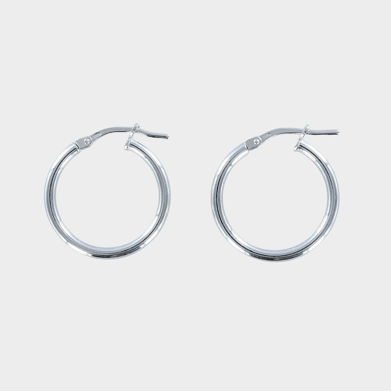 Sterling Silver Hoop Earrings 15mm