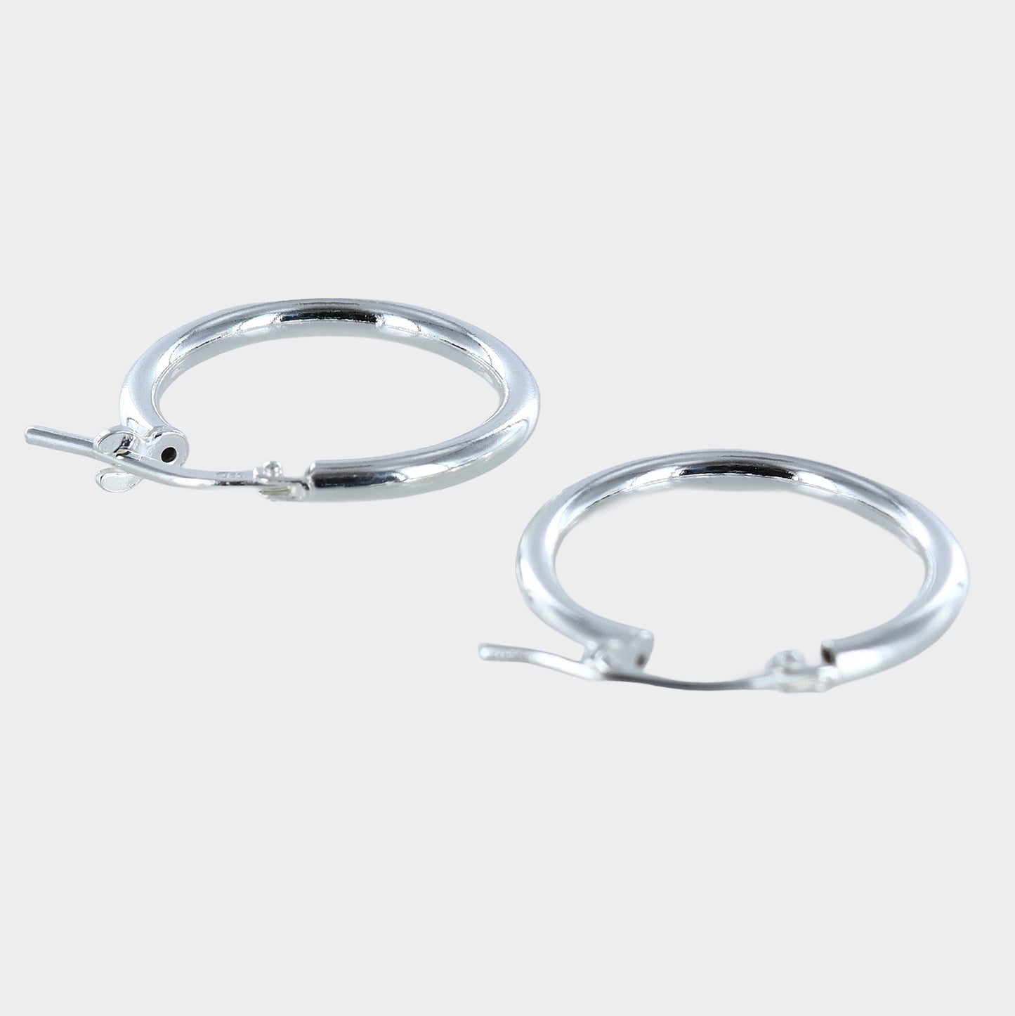 Sterling Silver Hoop Earrings 15mm