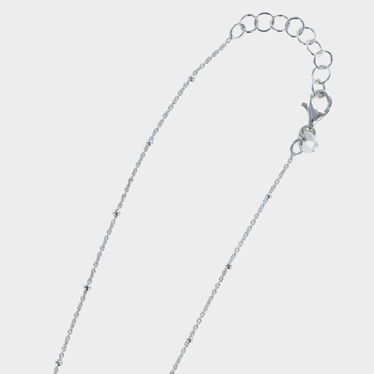 Sterling Silver Gold Plated Heart Trace & Ball Necklace