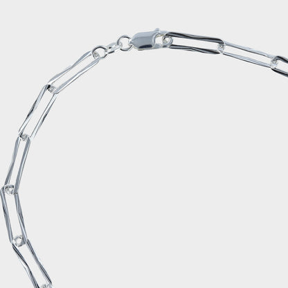 Diamond Cut Paper Link Chain 925 Sterling Silver