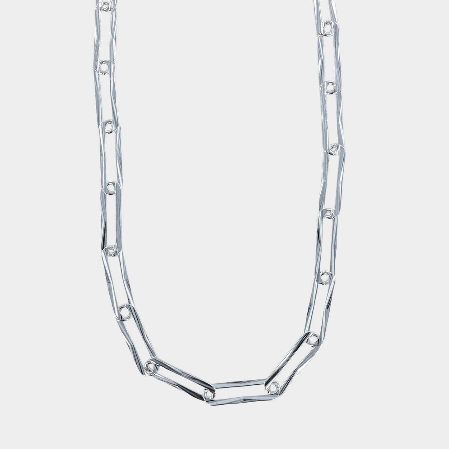 Diamond Cut Paper Link Chain 925 Sterling Silver