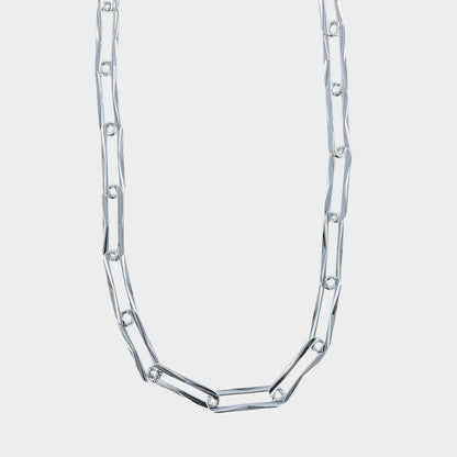 Diamond Cut Paper Link Chain 925 Sterling Silver