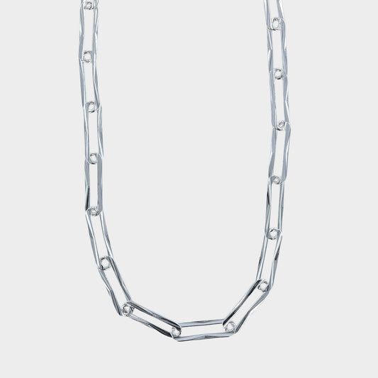 Diamond Cut Paper Link Chain 925 Sterling Silver
