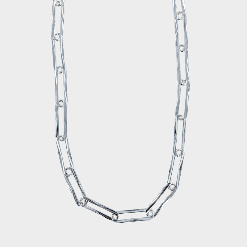 Diamond Cut Paper Link Chain 925 Sterling Silver