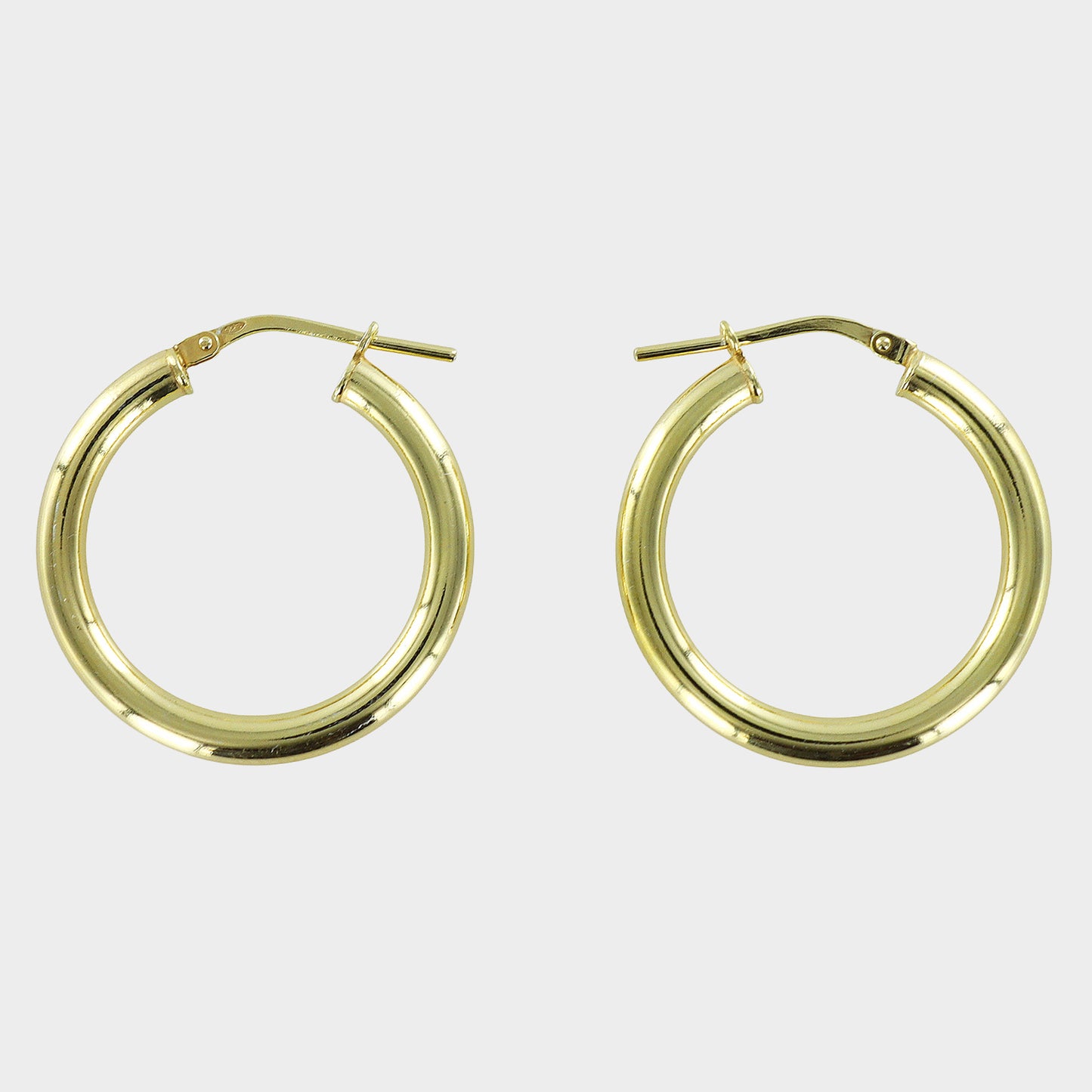 Traditional Polished Hoop Earrings 14ct Gold Plated