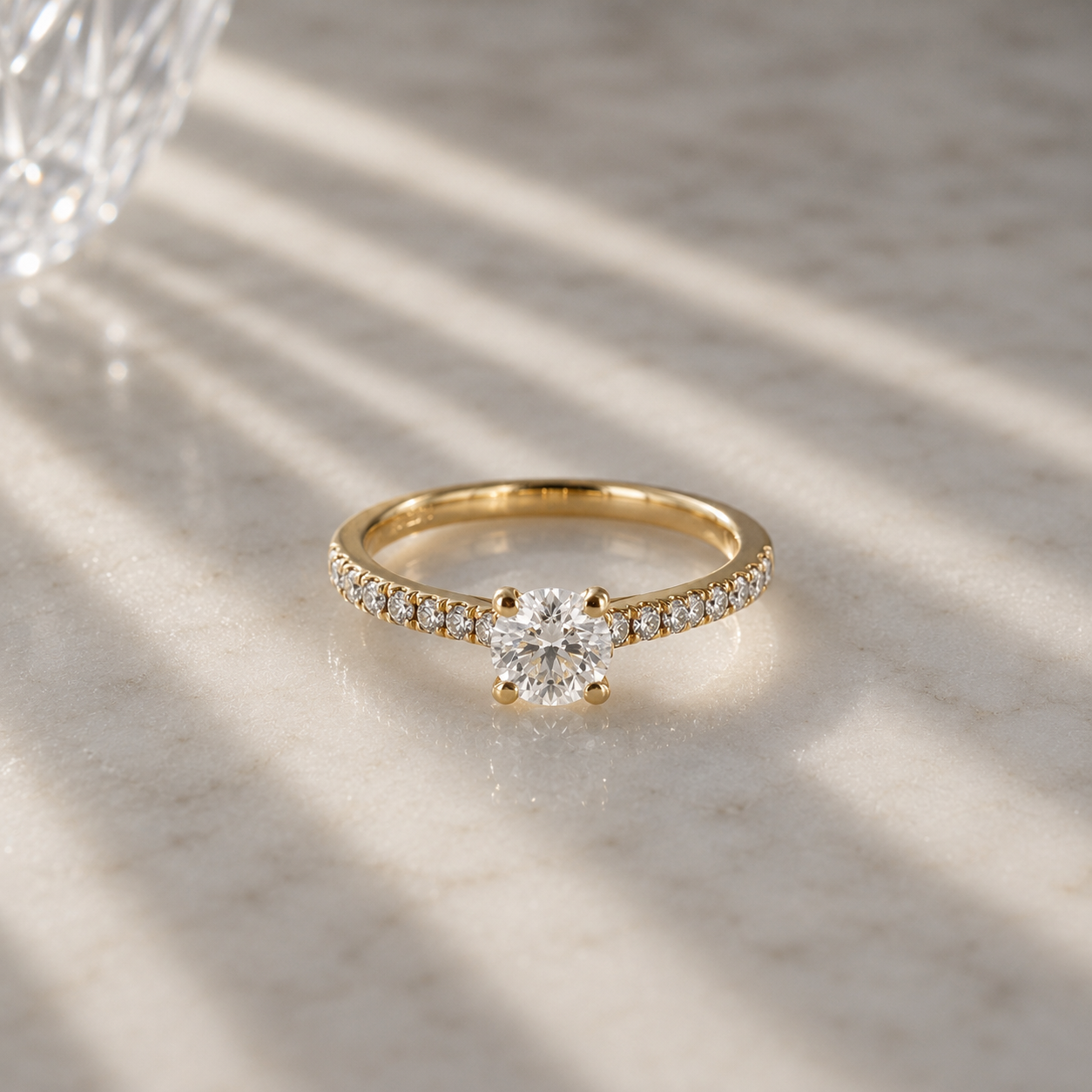 18ct Rose Gold Diamond-Set Engagement Ring