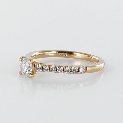 18ct Rose Gold Diamond-Set Engagement Ring