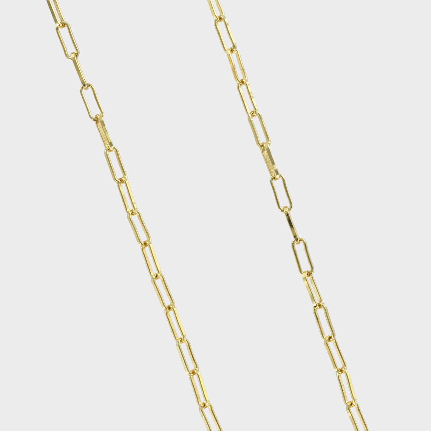 Paper Chain & T-Bar Vermeil Necklace 16inch