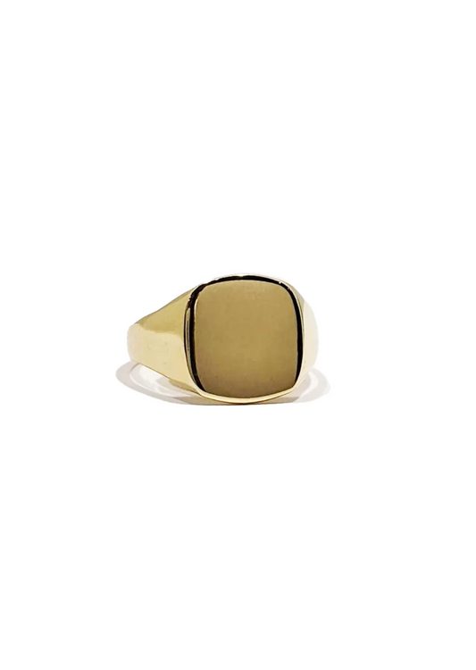 Cushion Signet Ring 9ct Yellow Gold