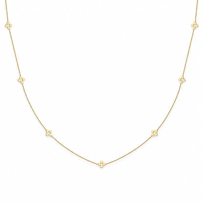 7 Clover Necklace 9ct Yellow Gold