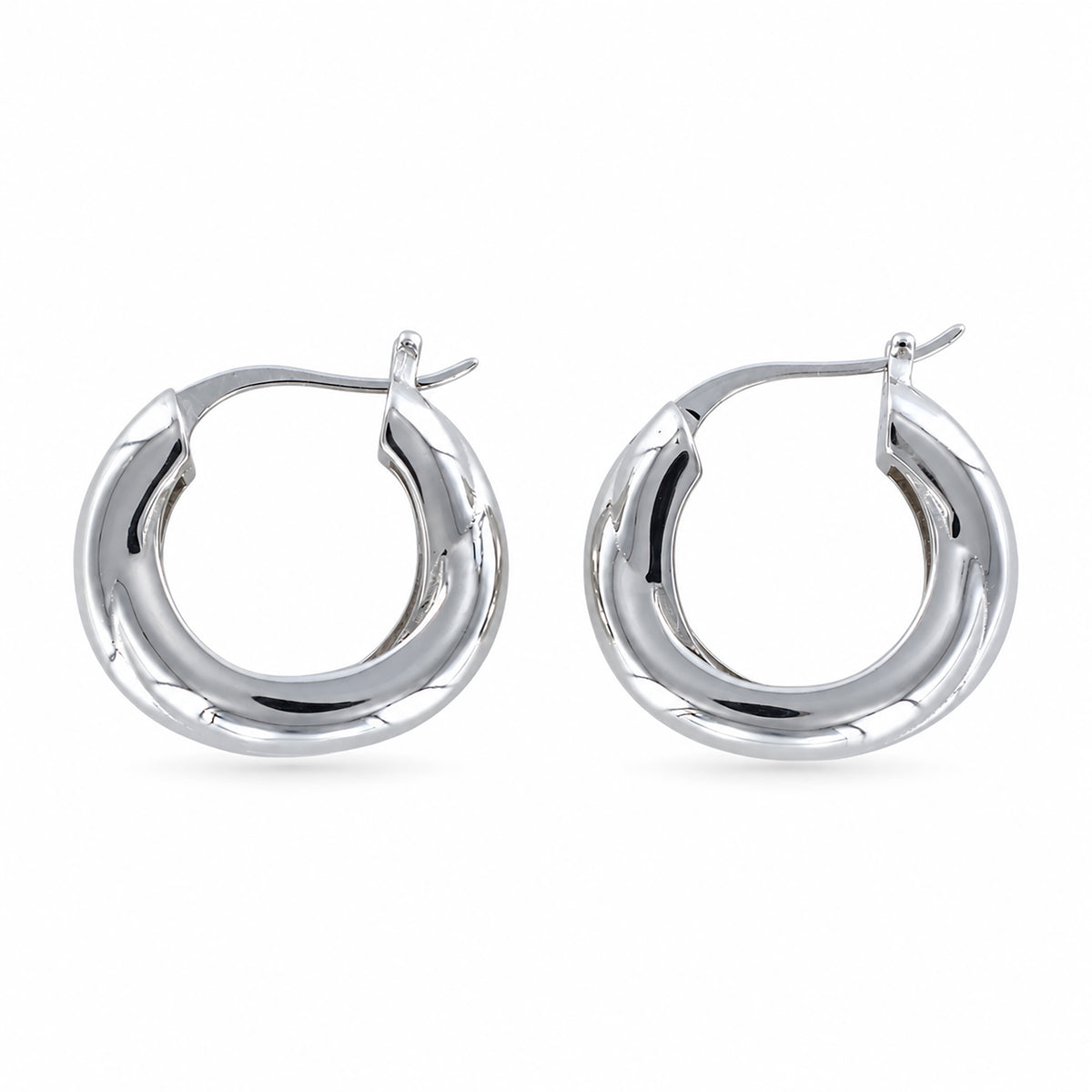 Chunky Sterling Silver Hoop Earrings