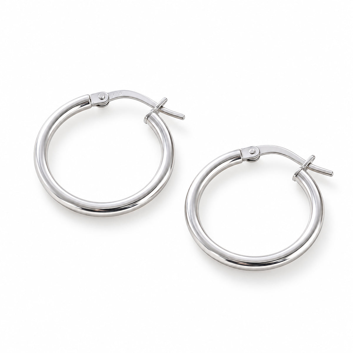 Sterling Silver Hoop Earrings 15mm