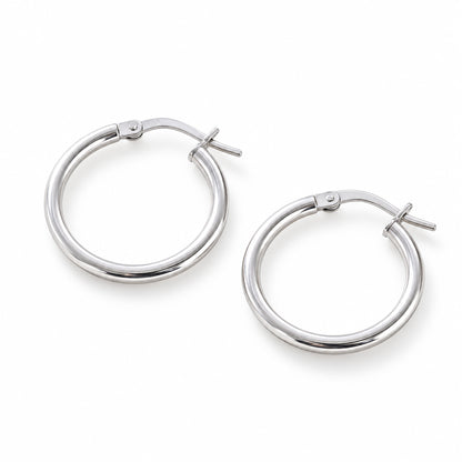 Sterling Silver Hoop Earrings 15mm