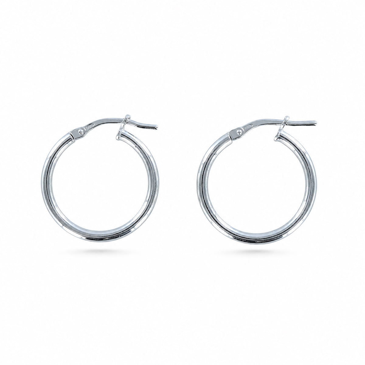 Sterling Silver Hoop Earrings 15mm