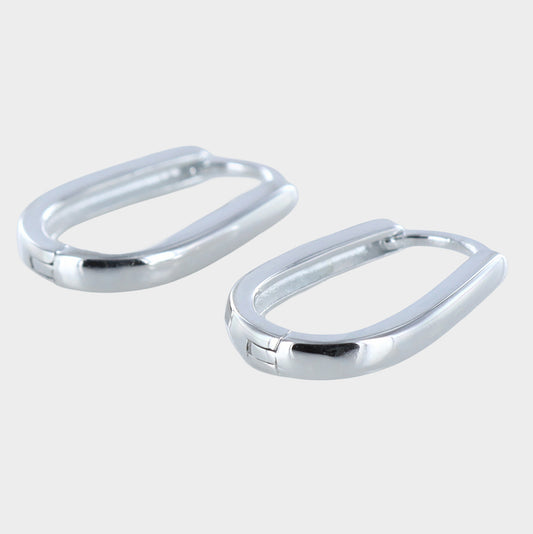 Oval Huggies 925 Sterling Silver
