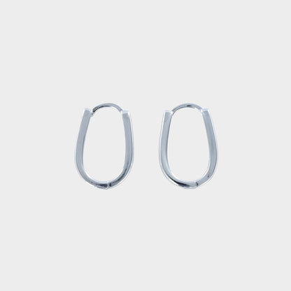 Oval Huggies 925 Sterling Silver
