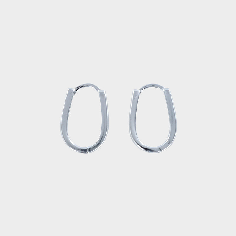 Oval Huggies 925 Sterling Silver