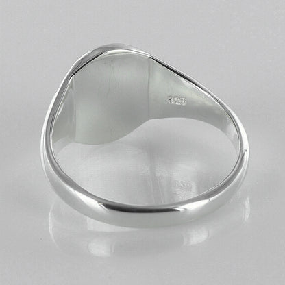 Oval-Shaped Signet Ring Sterling Silver